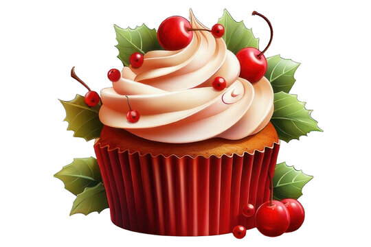 recommend clip art: Cupcake and cream for Christmas..