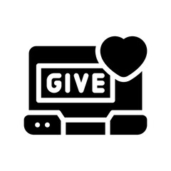 donation glyph icon