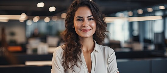 Millennial woman excelling in contemporary work environment