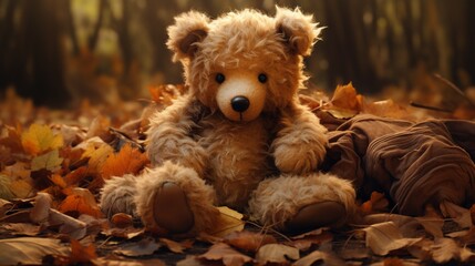An intricately designed digital representation of a teddy bear, bringing out its cozy appeal, plush appearance, and delightful features, as though photographed in high definition