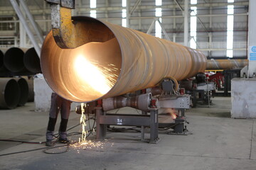 Large diameter steel pipe plant, Steel pipe manufacturing, Steel pipes for drilling oil