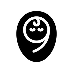 baby glyph icon