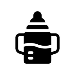 milk bottle glyph icon