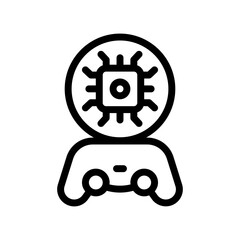 gaming line icon