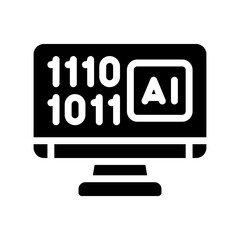 binary code glyph icon