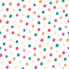 christmas seamless pattern with colorful paint brush dots for wallpaper, scrapbooking, stationary, textile prints, wallpaper, gift wrapping paper, packaging, etc. EPS 10