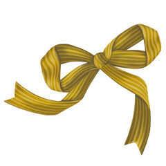 Yellow stripped bow.