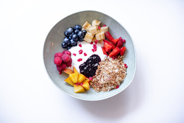 Fruit and Yogurt Breakfast Bowl with Granola