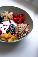 Fruit and Yogurt Breakfast Bowl with Granola