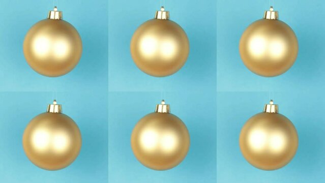 Christmas ball on blue background multiplied