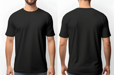 black t-shirt mockup