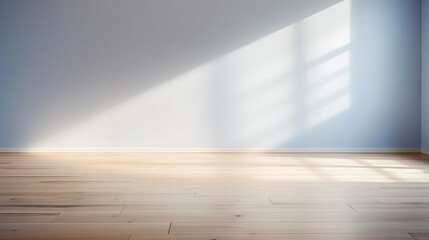 Fototapeta premium modern empty room with wooden floor and large wall.