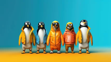 Fotobehang Anthropomorphic penguin sports crew © Robert Kneschke