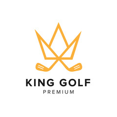 king golf logo vector icon illustration