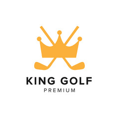 king golf logo vector icon illustration