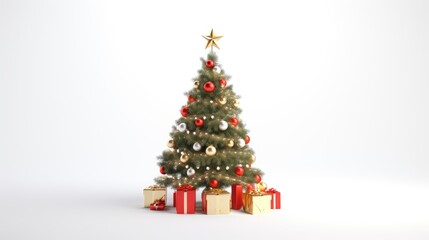 Naklejka na ściany i meble Christmas tree. winter season. Christmas and New Year holiday background