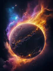 space art planet nebula
