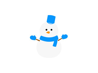 フラットバケツ雪だるまアイコンC