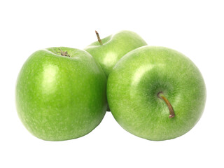 Green apples isolated on white