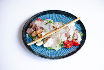 salad with mushrooms and cheese