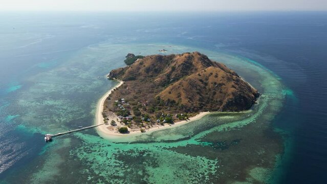 Aerial view of Kanawa, one of the most famous island of the Komodo National Park