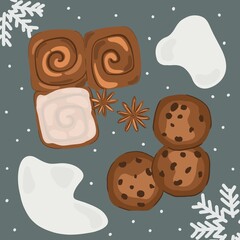 A postcard with a comfortable winter vibe.