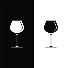 Wine Glass Icon Vector Design template