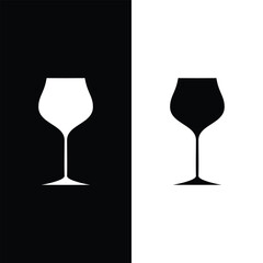 Wine Glass Icon Vector Design template