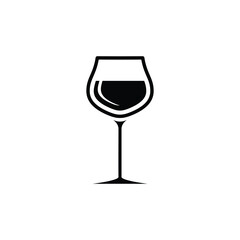 Wine Glass Icon Vector Design template