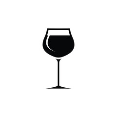 Wine Glass Icon Vector Design template