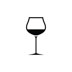 Wine Glass Icon Vector Design template