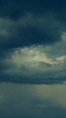 Gloomy dark sky before bad weather. Storm sky