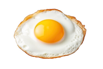 Fried Egg on a Transparent Background, Generative AI.