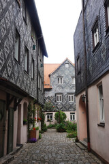 Old German architecture in the center of Fuerth, Germany	
