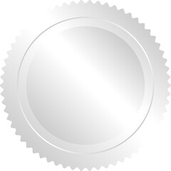 silver label badge sticker