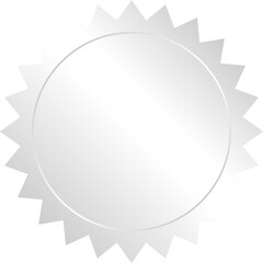 silver label badge sticker