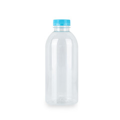 A water bottle isolated on white background. With Cliping Path. Water bottle Mockup.