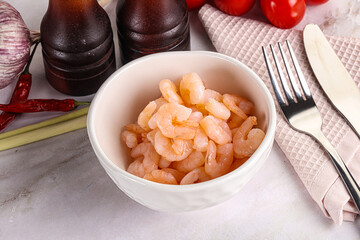 Cocktail prawns in the bowl