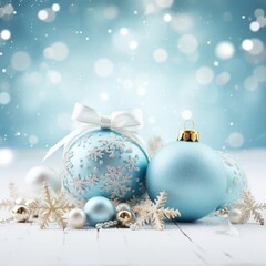 Christmas and New Year holiday background with festive decorative