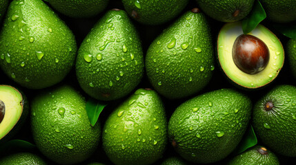 Fresh Avocado Seamless Background