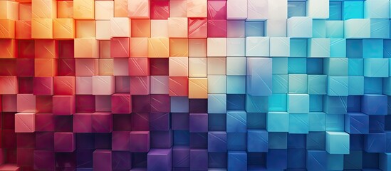 Vibrant square backdrop with geometric noise