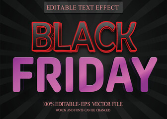 Black Friday 3d editable text effect