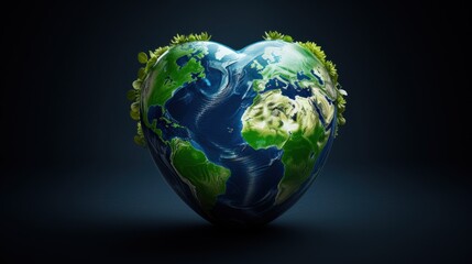 Globe in the Shape of a Heart