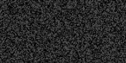 Abstract triangle Black and white Low poly abstract seamless closeup material small wall black background. surface paper vector illustration grid triangle metal tile and mosaic background.