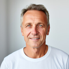 Obraz premium Portrait Happy Smile Man under photo studio light