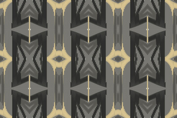 Fototapeta na wymiar Ikat Paisley Pattern Embroidery Background. Ikat Patterns Geometric Ethnic Oriental Pattern traditional.aztec Style Abstract Vector illustration.design for Texture,fabric,clothing,wrapping,sarong.