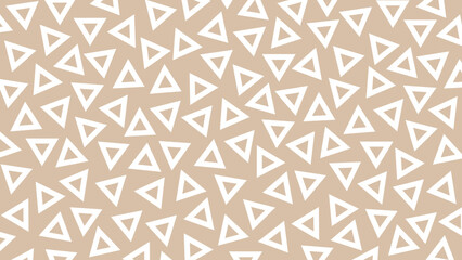 Beige and white seamless geometric triangle pattern