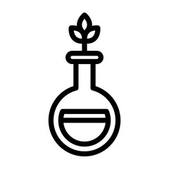Plant Research icon. Plants growing in research bottles
