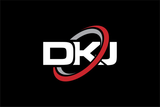 DKJ creative letter logo design vector icon illustration