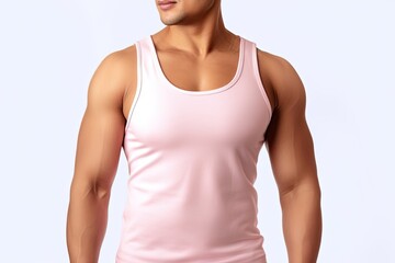 Mockup Featuring a Pink Tank Top for Modern Grace